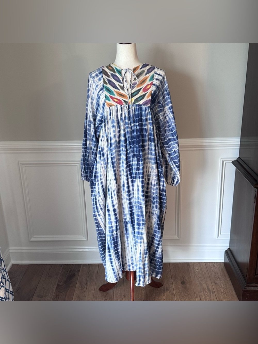 NWT Warm Bohemian Tie-Dye Maxi Dress size 0 XS